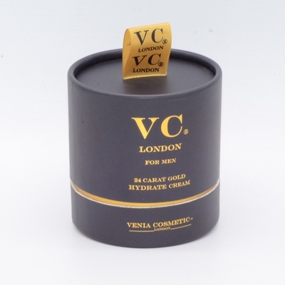 Boîte-cadeau UV d'emballage de carton de cylindre de tache avec le GV d'OIN 9001 de ruban