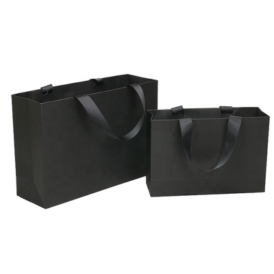 B9 W9 a ridé le LOGO d'ODM imprimé noir de luxe de sacs de transporteur de papier
