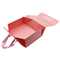 Boîte de papier plate adaptée aux besoins du client de luxe de Flip Top String Ribbon Handle de boîte de cadeau de ruban de papier de boîte-cadeau durs pliables de carton