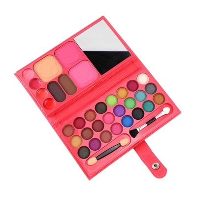 acheter Palette magnétique de fard à paupières de couleurs vides en cuir des conteneurs 63 avec le miroir online manufacture