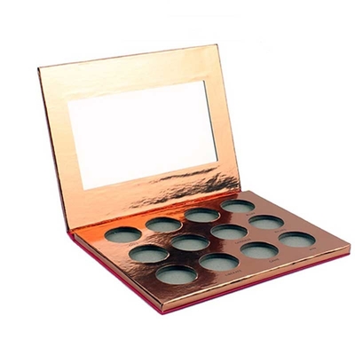 Boîte en carton éclatante de rectangle de palette vide de fard à paupières de couleur de PMS
