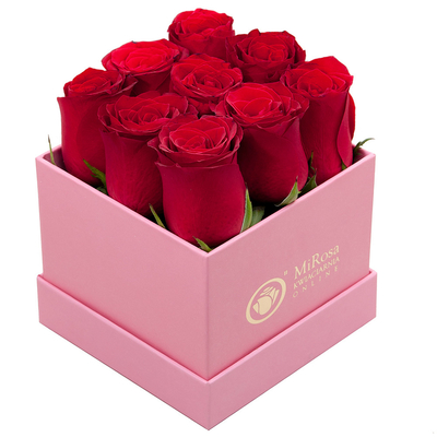 boîtes en carton carrées de cadeau de la fleur 128g avec les couvercles CMYK