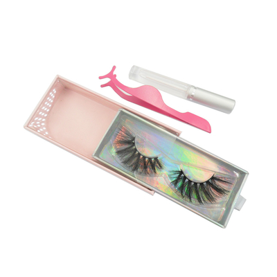 boîte magnétique de cil de papier de fantaisie du cadeau 100g avec la fenêtre de PVC de PE
