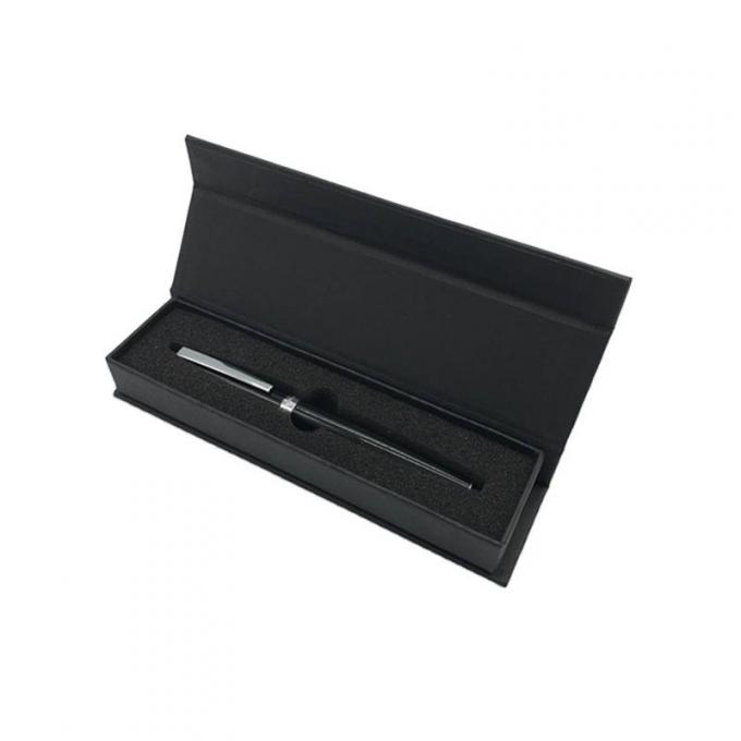 Appartement dur adapté aux besoins du client de luxe de Flip Top String Handle Foldable de boîte-cadeau de carton de papier de ruban de boîte de stylo-plume de cadeau 0