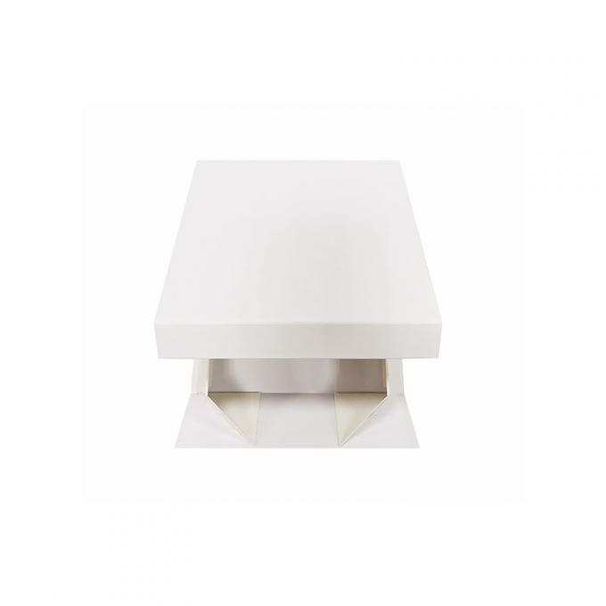 Boîte de papier plate adaptée aux besoins du client blanche de Flip Top String Ribbon Handle de boîte de cadeau de ruban de papier de boîte-cadeau durs pliables de carton 2