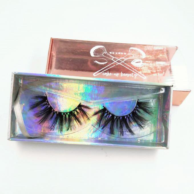 Papier olographe Flip Top Eyelash Magnetic Box avec la poignée de ruban 1