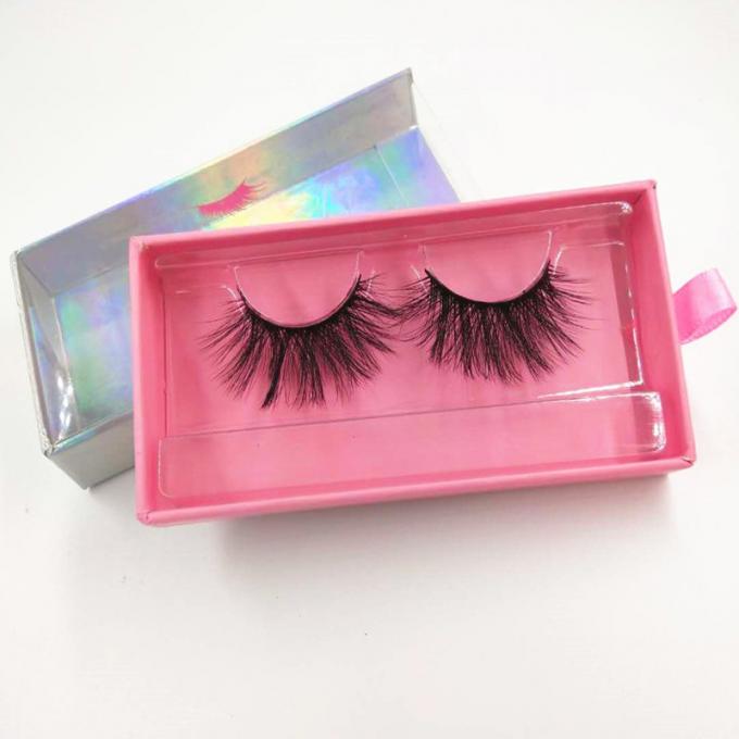 Papier olographe Flip Top Eyelash Magnetic Box avec la poignée de ruban 0