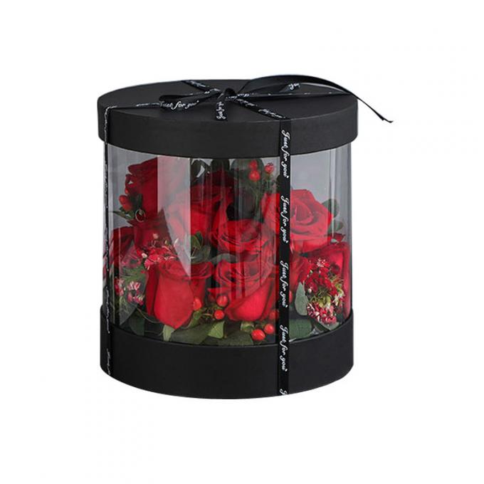la fleur florale de rond du carton 1200g enferme dans une boîte le revêtement UV 1