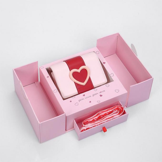 GV ROHS de boîte-cadeau de collier magnétique pliable et de boucle d'oreille du carton 1000gsm 0