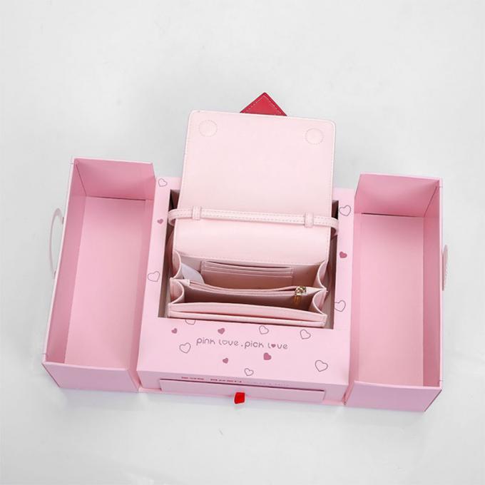 GV ROHS de boîte-cadeau de collier magnétique pliable et de boucle d'oreille du carton 1000gsm 2