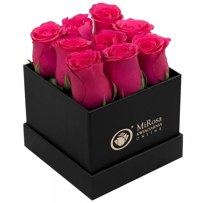boîtes en carton carrées de cadeau de la fleur 128g avec les couvercles CMYK 1