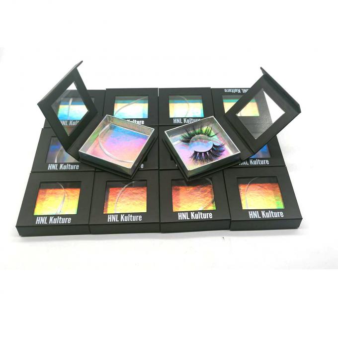 impression UV de Lash Magnetic Window Box Packaging de l'oeil 600gsm 0