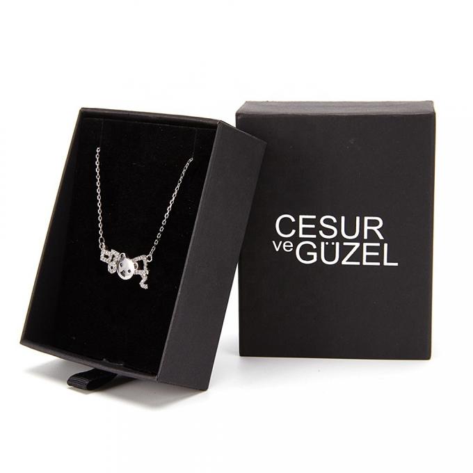 Boîte à bijoux magnétique de luxe d'incrustation d'éponge d'EVA pour le collier d'anneau 1