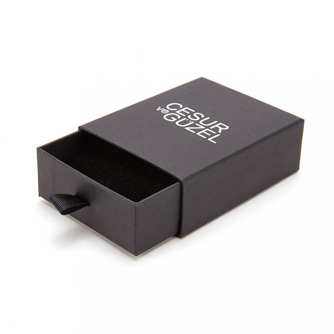 157gsm boîte à bijoux magnétique en cuir de luxe noire EVA Sponge Inlay 3