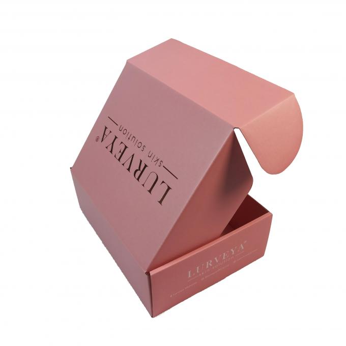 Revêtement aqueux de Flip Cosmetic Packaging Paper Box de carton rose de pdf AI 1