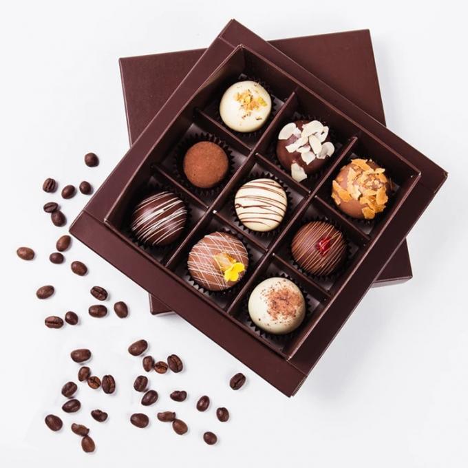 boîte-cadeau du chocolat 4C empaquetant les boîtes en carton écologiques 128gsm 0