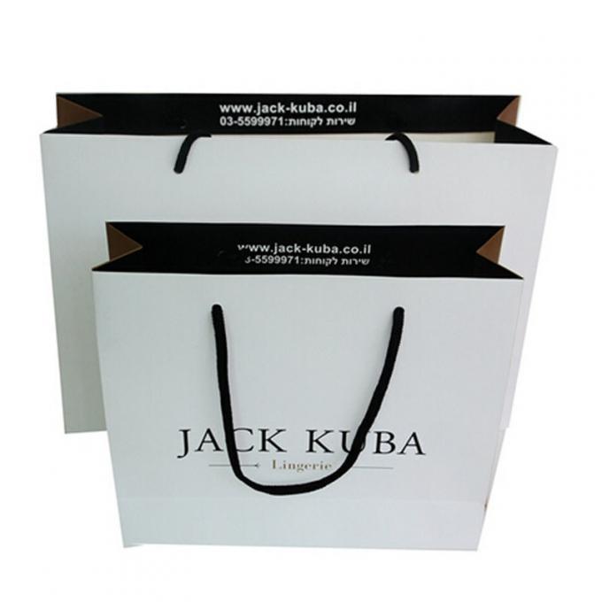 Les achats de C1S C2S Papier d'emballage ont imprimé des sacs de transporteur de papier avec l'impression offset de poignées 1