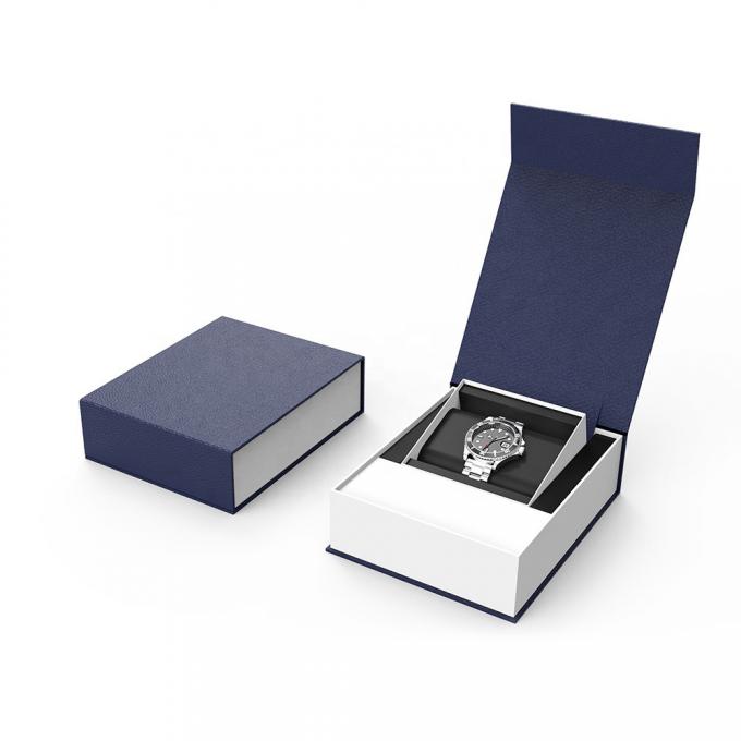 Les boîte-cadeau rigides A3 A9 de montre de carton de fermeture magnétique de CCNB 250gsm ont ridé 0