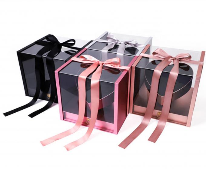 emballage 30x20x10cm de boîtes de fleur de carton de fenêtre de 1mm 2mm 3mm 0