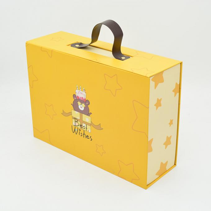 La valise faite sur commande en gros d'anniversaire a formé des boîte-cadeau de carton d'aimant de boîte-cadeau d'enfants avec le bruit 3d et les manipule 0