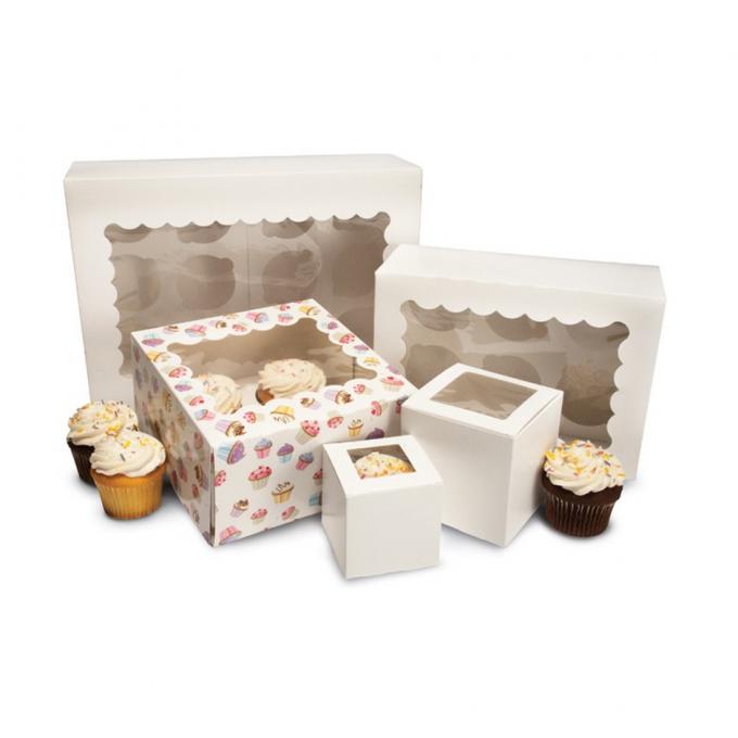 Mini Kraft Paper Cupcake Cake simple enferme dans une boîte 2 4 6 12 trous pour épouser Noël 0